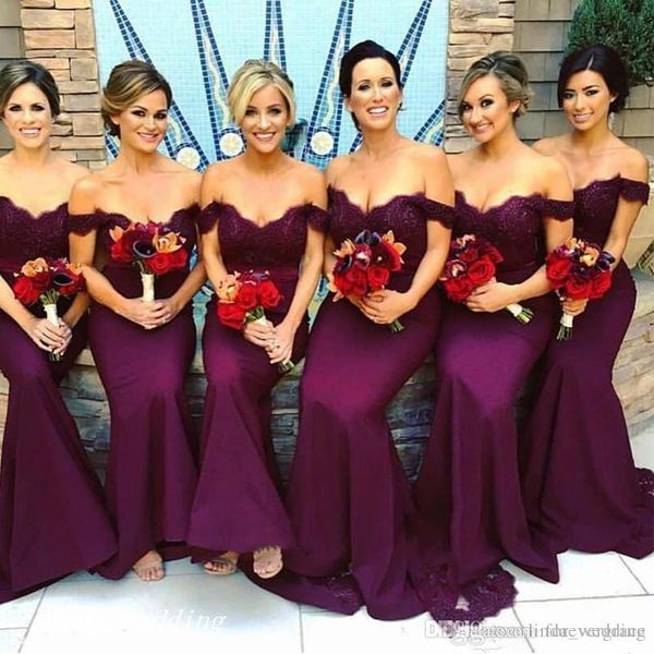 2019 new burgundy formal lace appliques bridesmaid dress off shoulders mermaid long maid of honor gown plus size custom made, White;pink
2019 new burgundy formal lace appliques bridesmaid dress off shoulders mermaid long maid of honor gown plus size custom made, White;pink