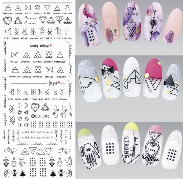 1 sheet geometric water decals nail art line transfer decals nail art water seal slides, Black
1 sheet geometric water decals nail art line transfer decals nail art water seal slides, Black