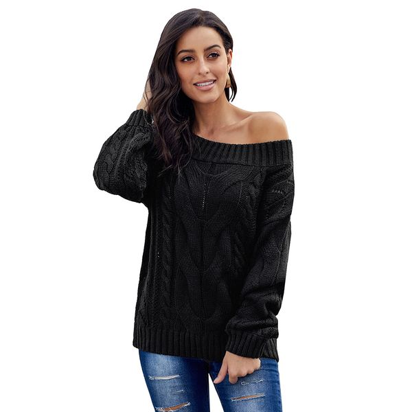 2020 Autumn Winter Thick Sweater Women Knitted Pullover Sweater Long Sleeve Sexy Strapless Oblique Collar One Shoulder SY270075
2020 Autumn Winter Thick Sweater Women Knitted Pullover Sweater Long Sleeve Sexy Strapless Oblique Collar One Shoulder SY270075