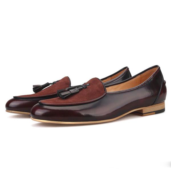 handmade leather men tassel loafers fashion men dress shoes party and banquet male round toes driving shoes smoking slippers big size, Black
handmade leather men tassel loafers fashion men dress shoes party and banquet male round toes driving shoes smoking slippers big size, Black