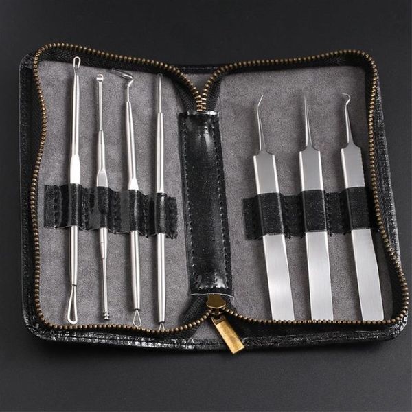 7pcs/set high-grade stainless steel blackhead extrator with pu bag acupuncture acne needle acne blackhead remover face care tool
7pcs/set high-grade stainless steel blackhead extrator with pu bag acupuncture acne needle acne blackhead remover face care tool