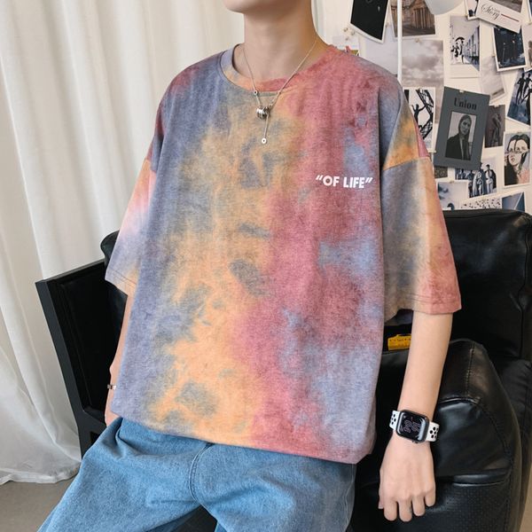 ebaihui summer five-short sleeve tie-dye t-shirt men's korean version of loose-fitting tshirts lovers half sleeve high street tshirt xt, White;black
ebaihui summer five-short sleeve tie-dye t-shirt men's korean version of loose-fitting tshirts lovers half sleeve high street tshirt xt, White;black