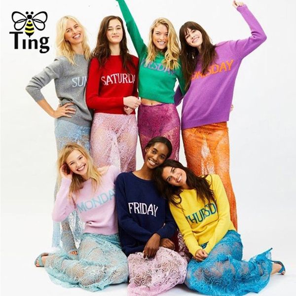 tingfly runway designer week letter pattern knitting sweater women casual pullovers jumper tricot knitwear streetwear winter, White;black
tingfly runway designer week letter pattern knitting sweater women casual pullovers jumper tricot knitwear streetwear winter, White;black