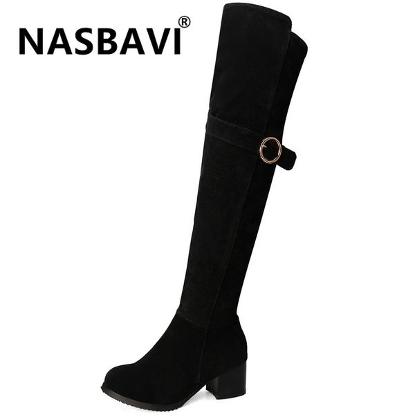 nasbavi new women boots metal buckle zipper winter shoes woman warm snow boots fashion square high heels over the knee, Black
nasbavi new women boots metal buckle zipper winter shoes woman warm snow boots fashion square high heels over the knee, Black