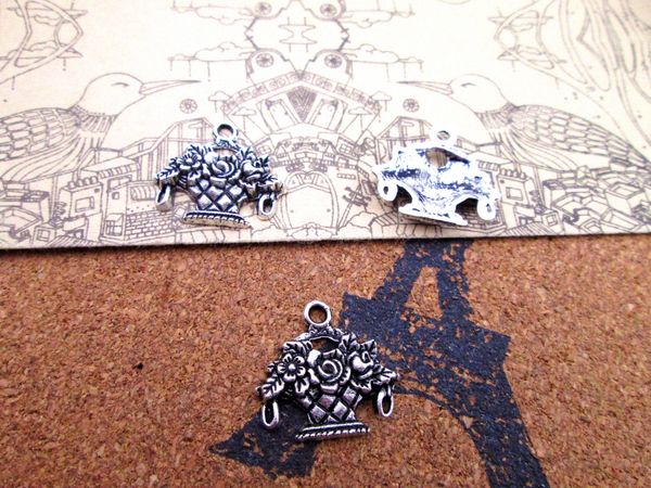 75pcs- flower basket charms antique tibetan silver flower basket charm pendants 18x19mm, Bronze;silver
75pcs- flower basket charms antique tibetan silver flower basket charm pendants 18x19mm, Bronze;silver
