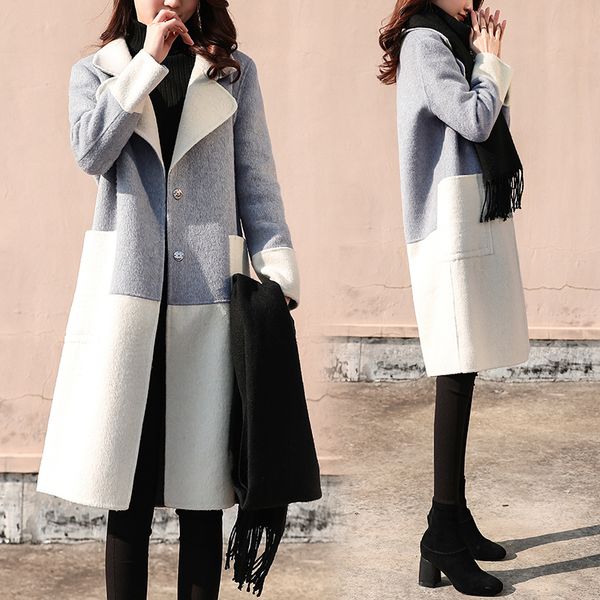 kmetram autumn winter jacket women fashion woolen coat female jacket korean slim long coat women windbreaker manteau femme 18-20, Black
kmetram autumn winter jacket women fashion woolen coat female jacket korean slim long coat women windbreaker manteau femme 18-20, Black