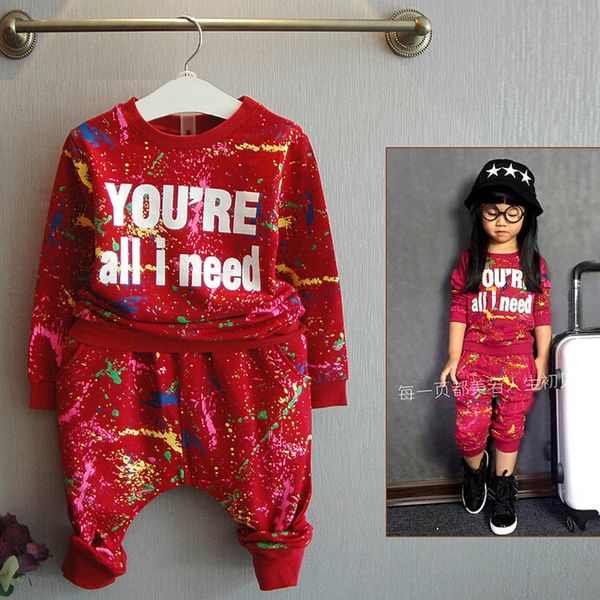 2019 new fashion girls tracksuit baby kids sport clothes coloful letter printed children suit clothing set for 2-7years old y200325, White 
2019 new fashion girls tracksuit baby kids sport clothes coloful letter printed children suit clothing set for 2-7years old y200325, White