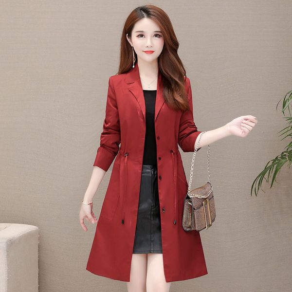 women's trench coats outerwear 2021 spring korean version slim fit and splicing medium long large temperament trend, Tan;black
women's trench coats outerwear 2021 spring korean version slim fit and splicing medium long large temperament trend, Tan;black