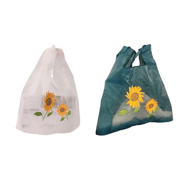 sunflower embroidery women totes bag ladies fashion shoulder messenger bag organza handbags transparent shopping purse
sunflower embroidery women totes bag ladies fashion shoulder messenger bag organza handbags transparent shopping purse