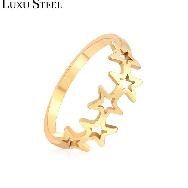luxusteel stainless steel star rings trendy style gold color size 6-10 engagement ring bijoux friend/women/girl daily 2019 new, Golden;silver
luxusteel stainless steel star rings trendy style gold color size 6-10 engagement ring bijoux friend/women/girl daily 2019 new, Golden;silver