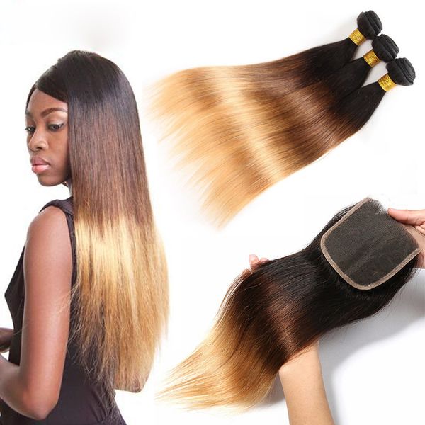 ombre brazilian straight hair 3 bundles with 4*4 lace closure 8a ombre hair bundles with closure t1b/4/27 human hair weave, Black;brown
ombre brazilian straight hair 3 bundles with 4*4 lace closure 8a ombre hair bundles with closure t1b/4/27 human hair weave, Black;brown