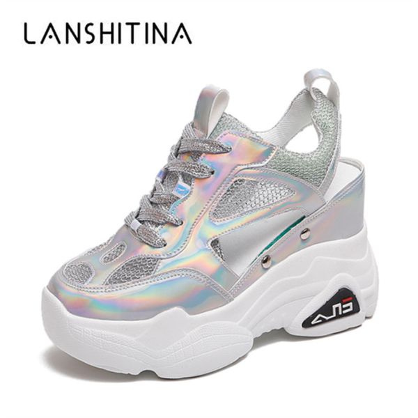 2019 summer women sneakers mesh high platform trainers white shoes 9cm heels wedges sandals breathable woman casual summer shoes y200424, Black
2019 summer women sneakers mesh high platform trainers white shoes 9cm heels wedges sandals breathable woman casual summer shoes y200424, Black
