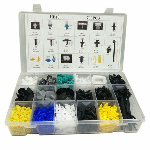 100/240/350/435/555/690/730pcs universal auto fastener clip mixed car body plastic push retainer and screwdriver car repair tool
100/240/350/435/555/690/730pcs universal auto fastener clip mixed car body plastic push retainer and screwdriver car repair tool
