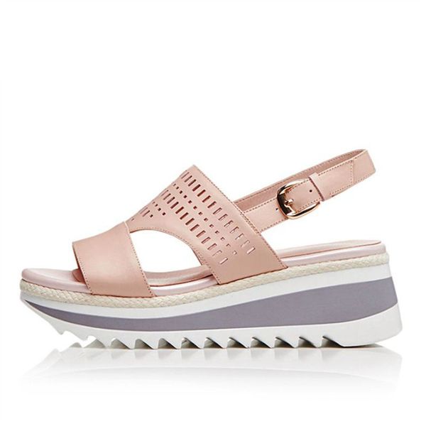 ladies genuine leather wedges club fashion sandals simple club buckle ladies party wedding vacation shoes, Black
ladies genuine leather wedges club fashion sandals simple club buckle ladies party wedding vacation shoes, Black