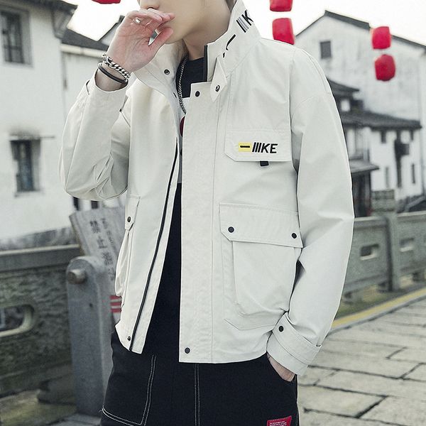 men workwear coat 2019 spring new style clothes korean-style trend handsome versatile lettered embroidered youth jacket, Black;brown
men workwear coat 2019 spring new style clothes korean-style trend handsome versatile lettered embroidered youth jacket, Black;brown
