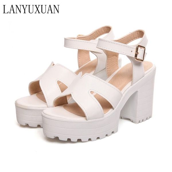 big size summer sandals women 2017 platform female thick heel high heels peep toe sandals shoes women sandalias plataforma 9950, Black
big size summer sandals women 2017 platform female thick heel high heels peep toe sandals shoes women sandalias plataforma 9950, Black