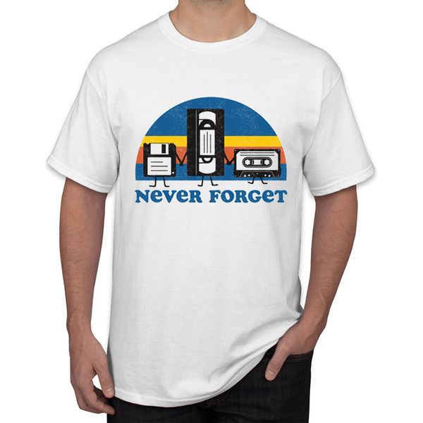 teehub design 2019 men's fashion never forget print t-shirt hipster short sleeve o-neck tee, White;black 
teehub design 2019 men's fashion never forget print t-shirt hipster short sleeve o-neck tee, White;black