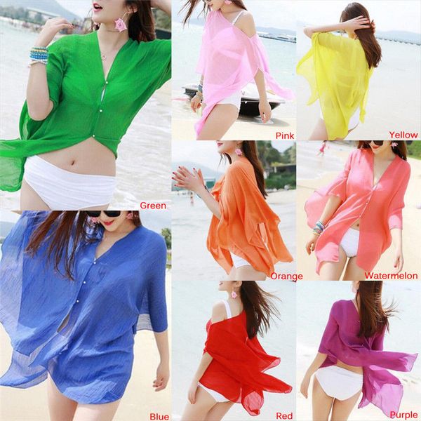 women summer beachwear bikini beach dress cover up bikinis lady shirt swimsuit, Blue;gray
women summer beachwear bikini beach dress cover up bikinis lady shirt swimsuit, Blue;gray