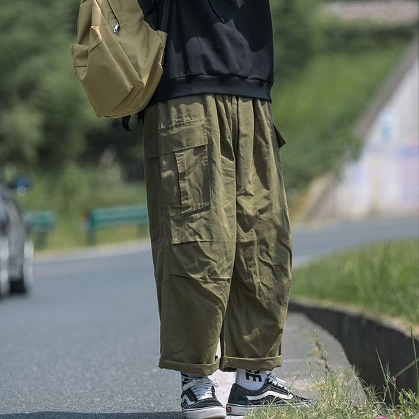 straight pants men's fashion solid color retro casual multi-pocket overalls men streetwear wild loose wide leg pants mens m-2xl, Black
straight pants men's fashion solid color retro casual multi-pocket overalls men streetwear wild loose wide leg pants mens m-2xl, Black