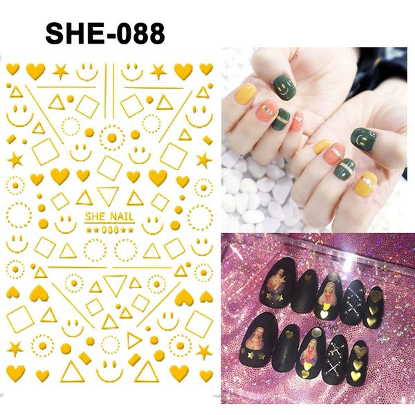wholesale 1sheet nail art sticker golden star moon manicure diy decal nail accessories new fashion women girl 2019 m3, Black
wholesale 1sheet nail art sticker golden star moon manicure diy decal nail accessories new fashion women girl 2019 m3, Black