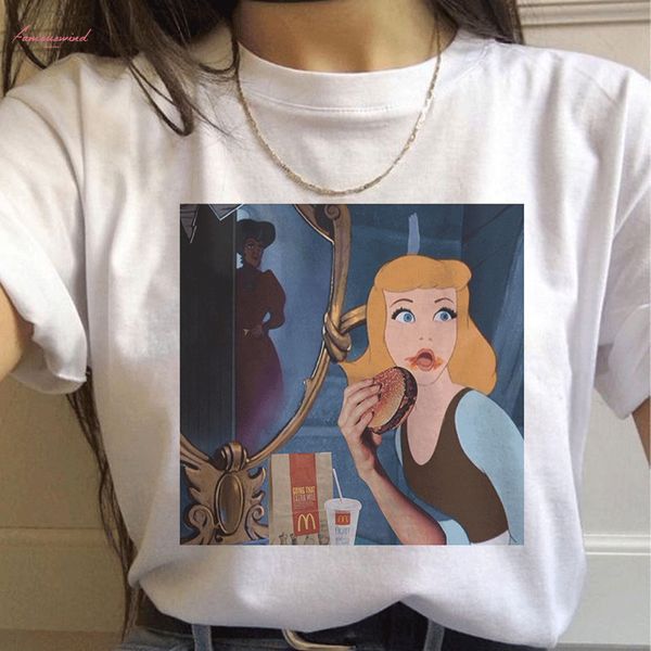 лето 2019 новый мультфильм harajuku принцесса футболка o шеи punk эстетика tshirt печать повседневная короткие рукава streetwear женщины луч, White
лето 2019 новый мультфильм harajuku принцесса футболка o шеи punk эстетика tshirt печать повседневная короткие рукава streetwear женщины луч, White