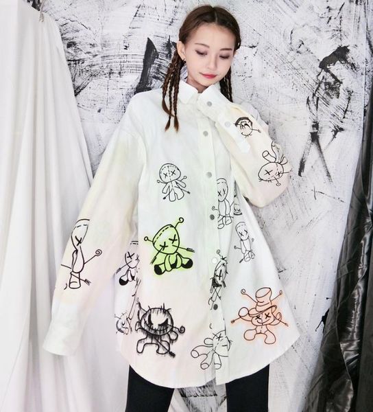 lanmrem stand collar printting single breasted shirt women vintage all-match pullover loose long shirt 2020 new spring pc716, White
lanmrem stand collar printting single breasted shirt women vintage all-match pullover loose long shirt 2020 new spring pc716, White