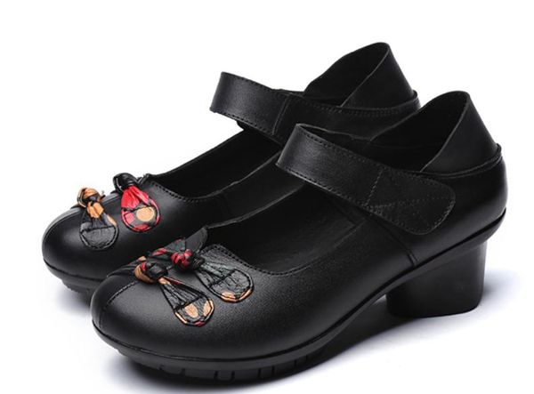 2019 women's formal wear shoes in spring and autumn with new style middle heel coarse heel round head mother shoes @2366, Black
2019 women's formal wear shoes in spring and autumn with new style middle heel coarse heel round head mother shoes @2366, Black