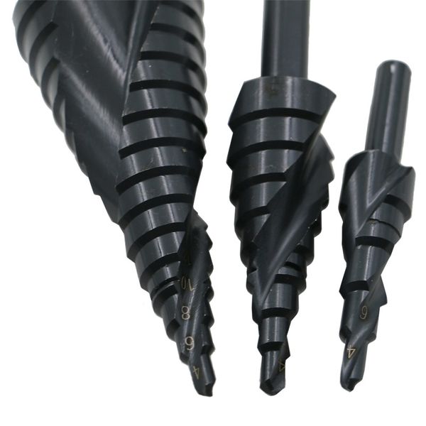 kingola 3pcs hss cobalt step stepped drill bits set nitrogen high spiral for metal cone triangle shank hole woodworking tools
kingola 3pcs hss cobalt step stepped drill bits set nitrogen high spiral for metal cone triangle shank hole woodworking tools