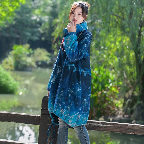 zhi pai dress autumn and winter 2018 new style mid-length ramie casual ethnic-style cotton-padded clothes a generation of fat wo, Blue;black
zhi pai dress autumn and winter 2018 new style mid-length ramie casual ethnic-style cotton-padded clothes a generation of fat wo, Blue;black
