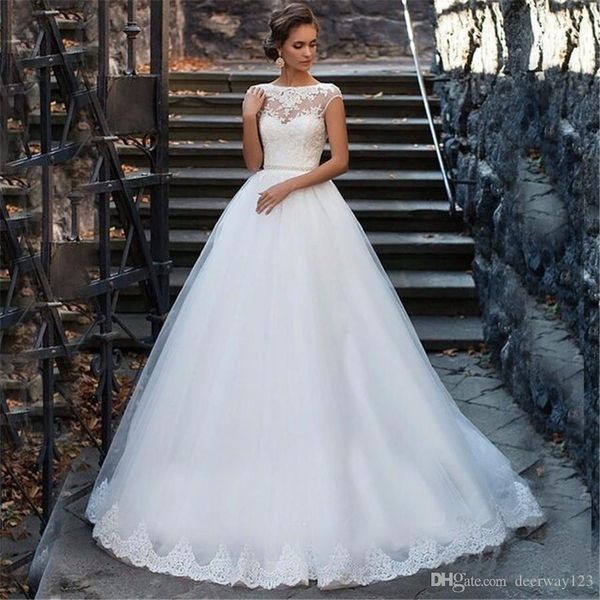 elegant tulle beading sash ball gown boat neck bridal gown vestidos de novia wedding dresses vestido de noiva princesa, White
elegant tulle beading sash ball gown boat neck bridal gown vestidos de novia wedding dresses vestido de noiva princesa, White