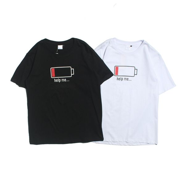 2019 new fashion tees battery pattern printing polos casual fashion men women t-shirts, White;black
2019 new fashion tees battery pattern printing polos casual fashion men women t-shirts, White;black