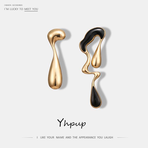 yhpup 2019 golden zinc alloy black enamel brand fashion charm women earrings asymmetric party brincos oorbellen voor vrouwen, Silver
yhpup 2019 golden zinc alloy black enamel brand fashion charm women earrings asymmetric party brincos oorbellen voor vrouwen, Silver