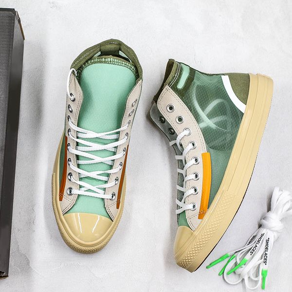 off-зеленый 70 x conver chuck полупрозрачные обувь mesh taylor joint high парой мода кроссовки повседневный спорт chaussure de designer
off-зеленый 70 x conver chuck полупрозрачные обувь mesh taylor joint high парой мода кроссовки повседневный спорт chaussure de designer