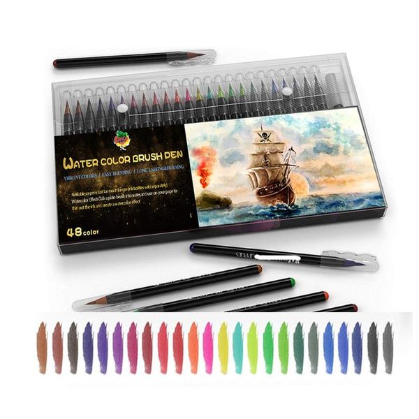 72pcs Of Set For Drawing Real Brush Marker Watercolor Brush Pens