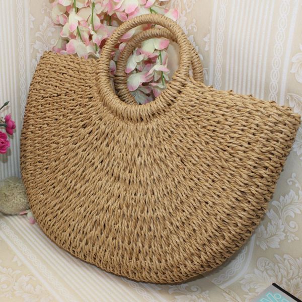 casual handmade women handbags classic designer shopping female clutch bag round totes for lady straw beach bags
casual handmade women handbags classic designer shopping female clutch bag round totes for lady straw beach bags
