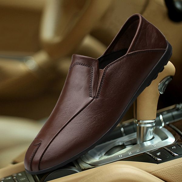 2019 men's shoes trend spring summer new style men's casual leather shoes england lazy foot covering genuine leather mocco, Black
2019 men's shoes trend spring summer new style men's casual leather shoes england lazy foot covering genuine leather mocco, Black