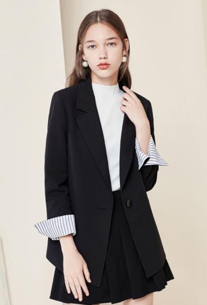 small suit jacket thin the new version of its 2019 autumn han edition dress comfortable leisure suit jacket, White;black
small suit jacket thin the new version of its 2019 autumn han edition dress comfortable leisure suit jacket, White;black