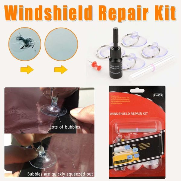 

diy car front windshield repair kit glass windscreen restore repairing tools set big chip crack repairing car auto kit style