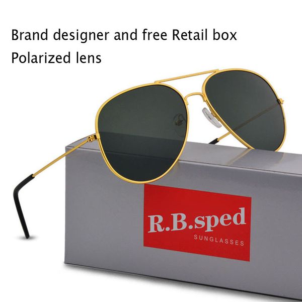 

поляризованные солнцезащитные очки для мужчин и женщин бренд-дизайн пилот солнцезащитные очки vintage спортивные очки polaroid линзы с корич, White;black