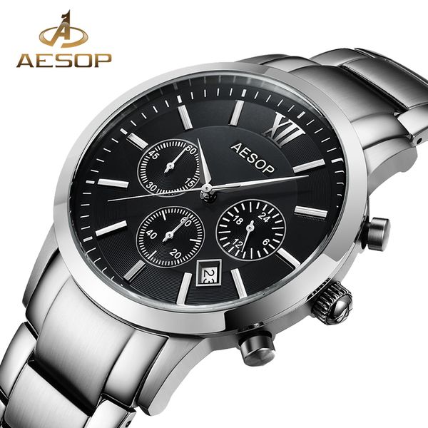 aesop man watch sapphire watch men sport men's quartz wristwatch stainless steel male clock men wrist relogio masculino, Slivery;brown
aesop man watch sapphire watch men sport men's quartz wristwatch stainless steel male clock men wrist relogio masculino, Slivery;brown