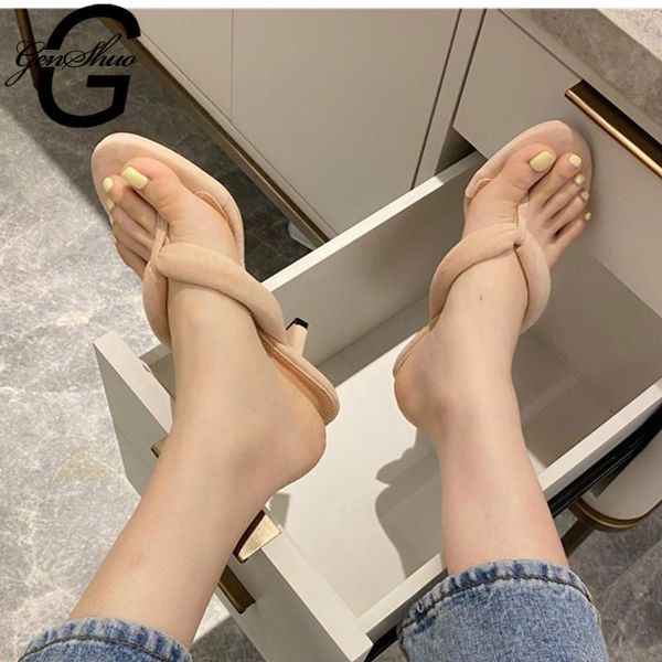 genshuo fashion womens slipper shoes summer mules sandals slip-on high heel slides ladies rome shoes female slippers, Black
genshuo fashion womens slipper shoes summer mules sandals slip-on high heel slides ladies rome shoes female slippers, Black