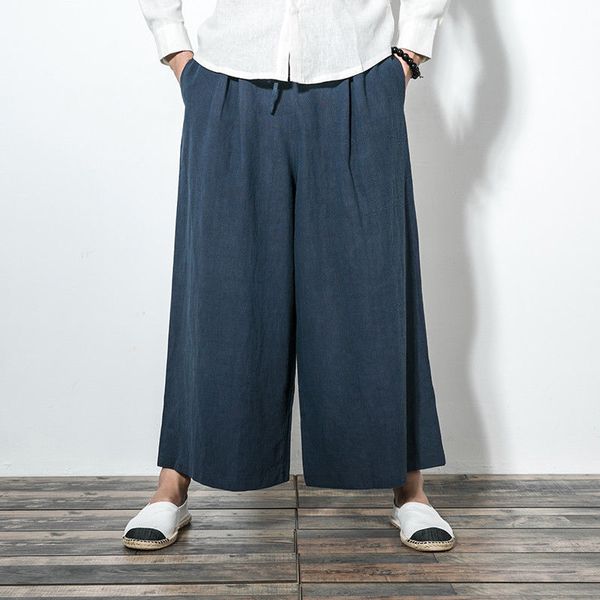 mens wide leg straight pants chinese linen casual loose bloomers trousers size, Black
mens wide leg straight pants chinese linen casual loose bloomers trousers size, Black