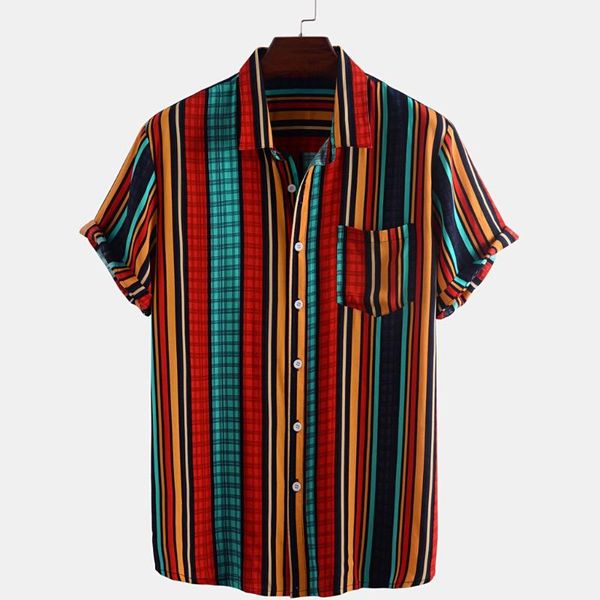 fashion mens shirts striped printed turn down collar short sleeve casual shirts men clothing chemise homme summer, White;black
fashion mens shirts striped printed turn down collar short sleeve casual shirts men clothing chemise homme summer, White;black