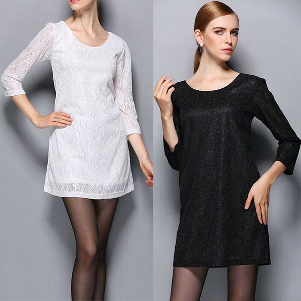 new style women dresses summer lace strappy solid straight ladies holiday beach sundress three quarter sleeve fashion 2019, Black;gray
new style women dresses summer lace strappy solid straight ladies holiday beach sundress three quarter sleeve fashion 2019, Black;gray
