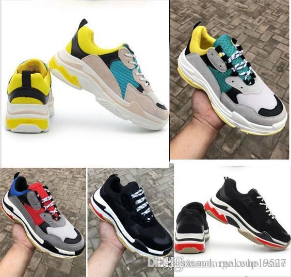 Мода Paris 17FW Triple-S Кроссовки Triple S Повседневная Роскошная Папа Обувь для мужчин Женщ