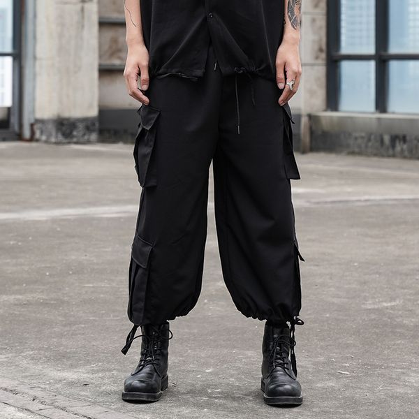 male streetwear hip hop black ankle length pant jogger sweatpants men multi-pocket loose straight drawstring casual cargo pant
male streetwear hip hop black ankle length pant jogger sweatpants men multi-pocket loose straight drawstring casual cargo pant