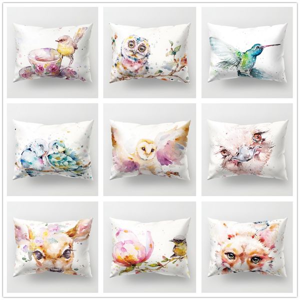 watercolor animal polyester cushion cover soft 30x50cm cute bird owl deer print decorative pillow case for sofa couch home decor
watercolor animal polyester cushion cover soft 30x50cm cute bird owl deer print decorative pillow case for sofa couch home decor