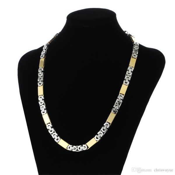 stainless steel byzantine chains metal necklace men accessory gift jewelry gold silver tone
stainless steel byzantine chains metal necklace men accessory gift jewelry gold silver tone