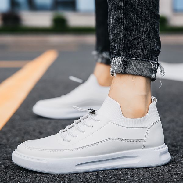 white sneakers leather mens casual shoes loafers man lace-up leather sneaker men comfortable outdoor shoes men tenis hombre, Black
white sneakers leather mens casual shoes loafers man lace-up leather sneaker men comfortable outdoor shoes men tenis hombre, Black