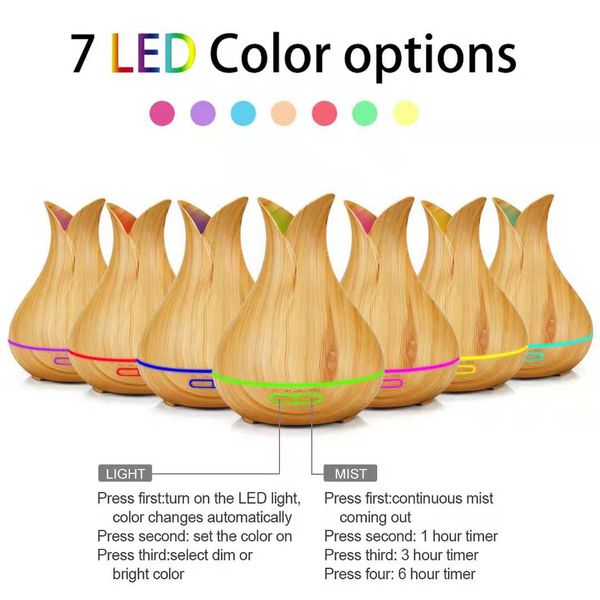 aroma diffuser 400ml purifier humidifier ultrasonic incense colorful electric air luminous household wooden
aroma diffuser 400ml purifier humidifier ultrasonic incense colorful electric air luminous household wooden